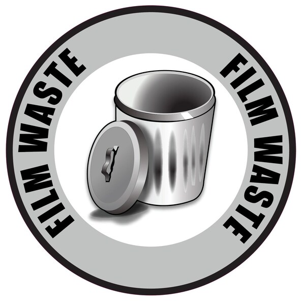 Film Waste 16in Diameter Non Slip Floor Sign